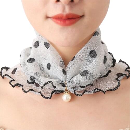 Comfortabl Sun Proof Thin Spring Summer Headband Cervical Vertebra Neck Scarf Chiffon Soft Beach Scarves Leaves Infinity Wrap