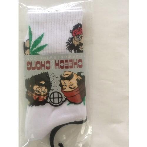 10pcs = 5pair 3D comedy cheech&chong portrait Weed calcetines funny socks leaf Stock Skateboard hiphop meias socks Men Women sox