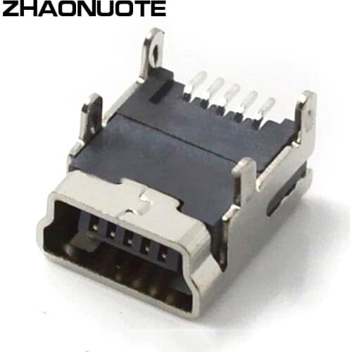 10pcs Mini Switch 4 Fixed Plug 5 Pin Patch Front Plug and Rear Plug USB Connector SMT Copper DC Power Socket