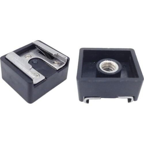 2Pcs Flash Hot Shoe Mount Adapter To 1/4 Inch Thread For Studio Light Stand Tripod