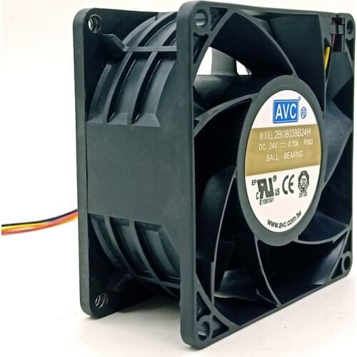 2B08038B24H For AVC 8038 24V 0.70A Inverter Fan 8cm Double Ball High Volume PWM cooling Fan
