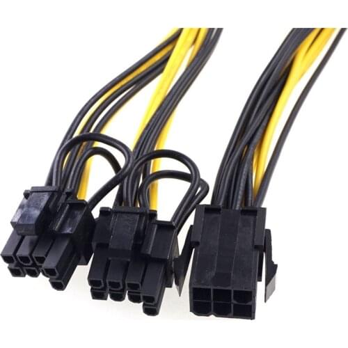 5 Pcs Female Shell 6 Pin PCI Express to 2 x PCIe 8 (6+2) Motherboard Graphics Video Card PCI-e GPU VGA Splitter Hub Power Cable