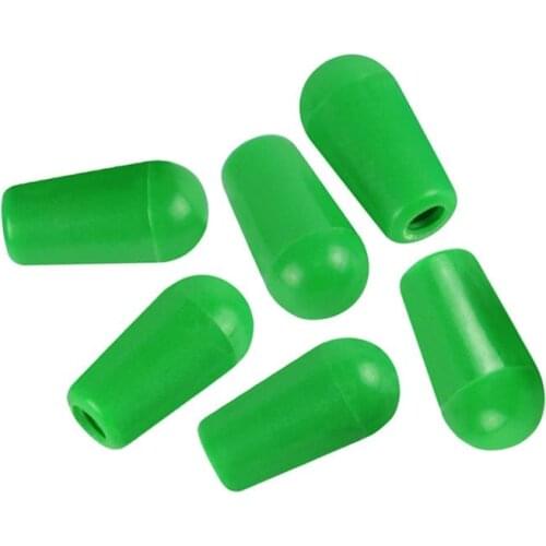 NEW 6pcs Electric Guitar Switch Button 3 Way Toggle Switch Knobs Tip Caps Plastic Green 4mm