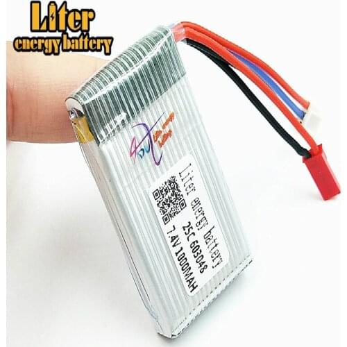 7.4V 1000mAH Lipo Battery For MJXRC X600 F46 X601H JXD391V aircraft 7.4 V 1000 mAH 2S Lipo battery 7.4 JST plug 603048 25C