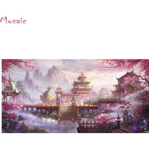 DIY Diamond Painting"Fantasy wonderland castle"Cross Stitch Needlework Home Decorative Full Square Diamond Embroidery wall ARTS
