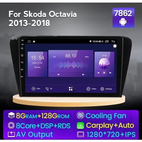 MEKEDE Android system IPS Car Radio Multimedia Player For Volkswagen SKODA Octavia 3 A7 2014-2018 support WIFI dvr carplay SWC