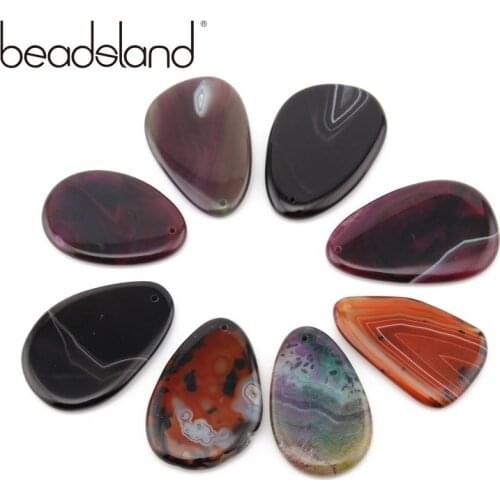 Beadsland water drop nature stone pedant multi color nature stone man women make pendant necklace fashionable pendant accessory