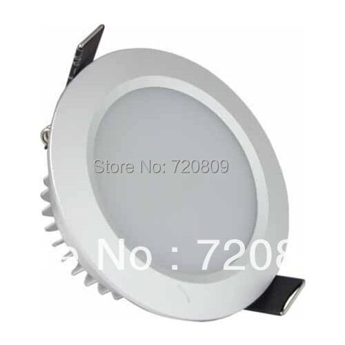 Free Shipping 10pcs/lot 7w High Power Frosted LED Downlight Silver Recessed Ceiling Lamp AC85-265V