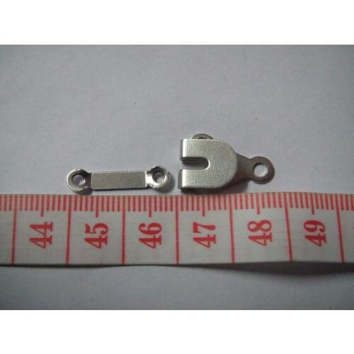 Free shipping garment hooks Big size plating silver color apparel sewing brass material Pants trousers hook 50set