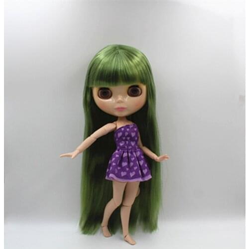 Free Shipping BJD joint RBL-373J DIY Nude Blyth doll birthday gift for girl 4 colour big eyes dolls with beautiful Hair cute toy
