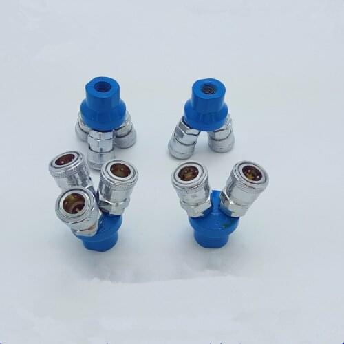 C type fast connection SMV2 two fork round two-way SMY3 fork round air compressor nipple