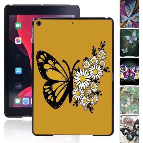 Butterfly Series Tablet Case for Apple IPad 8 2020 8th Generation 10.2 Inch Ultra Thin Durable Plastic Hard Shell + Free Stylus