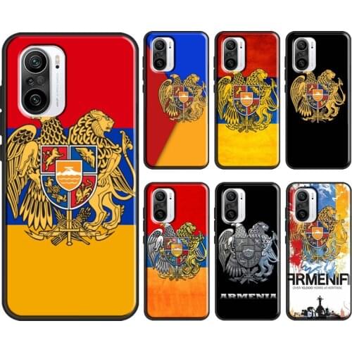 Armenia Russia Flag coat of arms For POCO X3 M3 F1 F2 Pro Case For Xiaomi Mi 11 8 9 9T 10T Pro A1 A2 Mi Note 10 Lite Cover