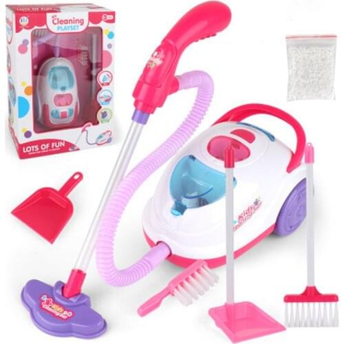 Children Mini Vacuum Cleaner Simulation Charging Housework Dust Catcher Educational Furniture Toys Play House Cleaning Tools Set