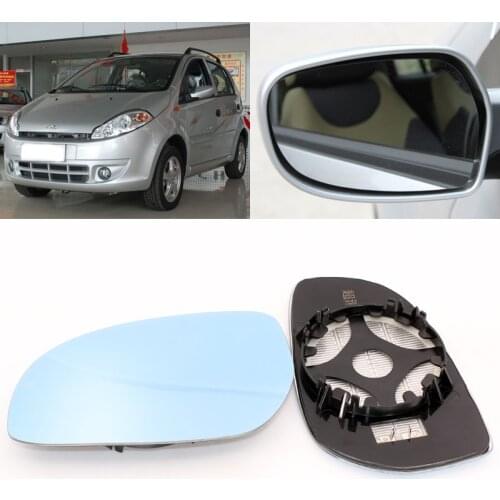 For Chery A1 Car Side View Door Wide-angle Rearview Mirror Blue Glass With Base Heated 2pcs