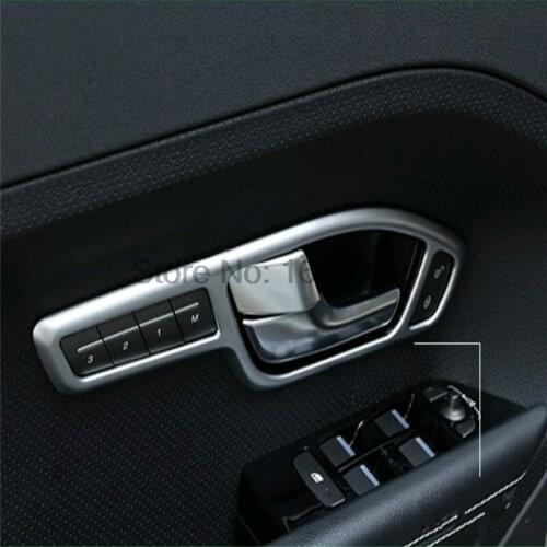For Land range Rover Evoque 2014 2015 Chrome Interior Inner Door Handle Cup Bowl Frame trim Accessories