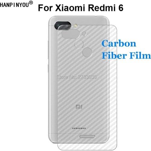 For Xiaomi Redmi 6 Redmi6 5.45" Durable 3D Anti-fingerprint Carbon Fiber Back Film Rear Screen Protector (Not Tempered Glass)