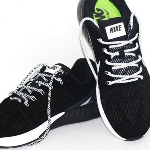 1Pair Fluorescent Sneaker Shoestrings Sport Shoelaces 3M Reflective Round Rope Shoes Lace Light Shoelaces