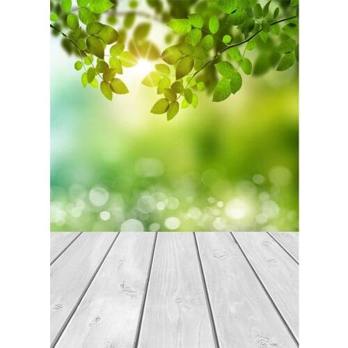 Green Leaves Sunlight Photographic Backgrounds Vinyl Cloth Photo Shootings Backdrops for Baby Wedding Photo Studio Photophone