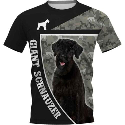 Giant Schnauzer 3D Printed t shirts women for men Summer Casual Tees Short Sleeve T-shirts Funny Animals Short Sleeve