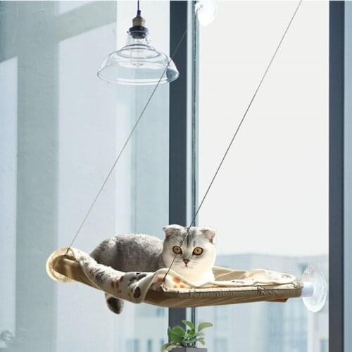 Cat Hammock Hanging Beds for Cats Comfortable Cat nest Window Hammock Bed With Blanket Detachable Soft Seat Beds Bearing 20kg