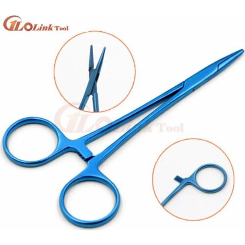 Medical Titanium Alloy Needle Pliers Double Eyelid Needle Holder Buried Thread Surgery Clip Needle Pliers Fine Needle Tool Parts