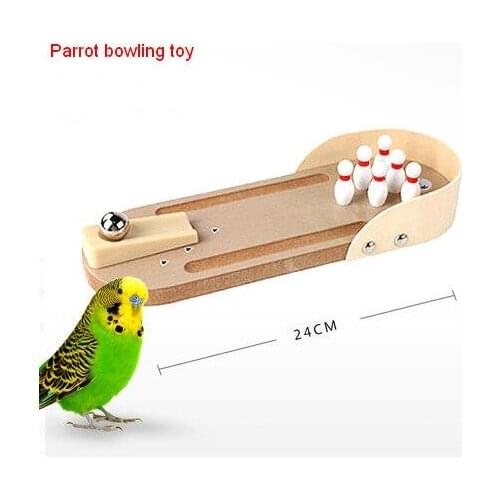 Parrot Toys Xuan Feng King Kong Monk Parrot Bird Toy Puzzle Training Equipment Prop Mini Bowling