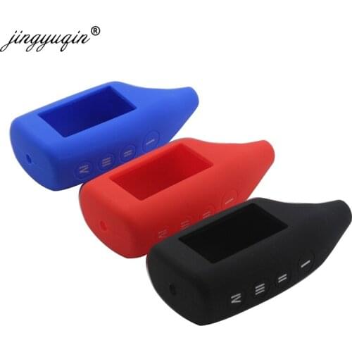 Jingyuqin New Two Way Car Alarm Silicone Case For Scher-Khan Magicar 5 6 LCD Remote Only fit Scher khan Magicar M5 Key Cover