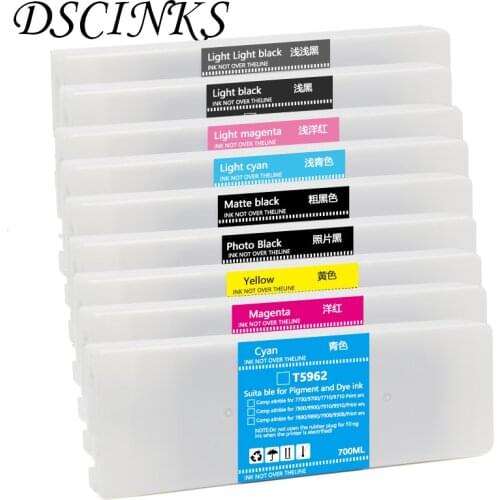 100% work for T5961 T5964 Refill cartridge for Epson Stylus pro 7908 9908 7890 9890 7910 9910 7900 9900 printer permanent chip