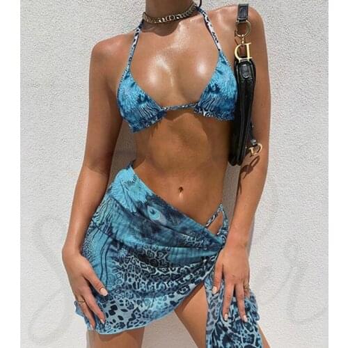 3 Piece Bikini Set Swimwear Swimsuit 2021 Sexy Bathing Suit Biquini Swimming Suit for Women Maillot De Bain Femme Swim Suit