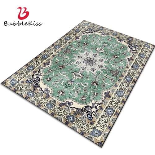 Bubble Kiss Green Carpets For Living Room Home Customized Carpet Retro Style Floor Mat Bedroom Decor Polyester Non Slip Area Rug