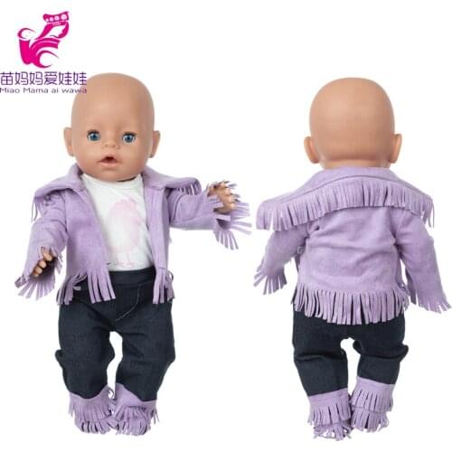 Baby Doll Coat Tessal For 18 Inch Girl Doll Cowboy Jackets Toys Outfits