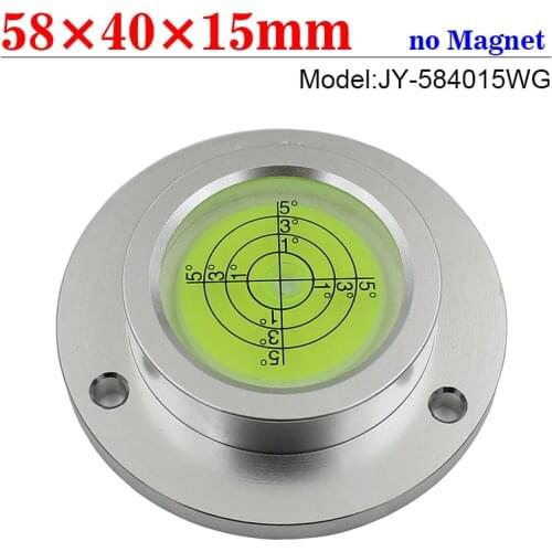 Matal shell Universal Circular Bubble Level Bullseye Spirit Level Bubble Measuring Instruments Protractor Tool