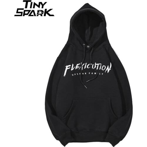 Mens Hoodie Sweatshirt Hip Hop Logic Rapper Flexicution Embroidery Hooded Pullover Fleece Winter 2021 Black Hoodie Streetwear