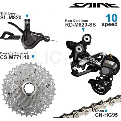 SHIMANO SAINT M820 10v Groupset with Shifter Rear Derailleur Cassette Sprocket COG Chains 10-speed Original parts