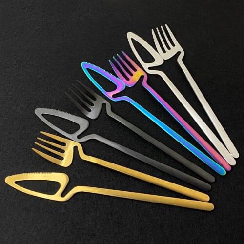 1Pc Matte Gold Cutlery Set 18/10 Stainless Steel Dinnerware Silverware Flatware Set Dinner Kitchen Knife Fork Spoon Dropshipping