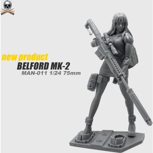 Resin model kits figure beauty colorless and self-assembled 75mm MAN-011