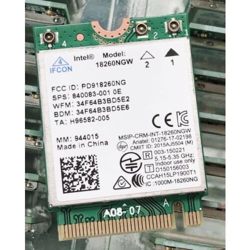 SSEA Wholesale New for Intel Tri-Band Wireless-AC 18260 18260NGW M.2 KEY A 867Mbps card for WiGig 2.4/5GHz wifi Bluetooth 4.2