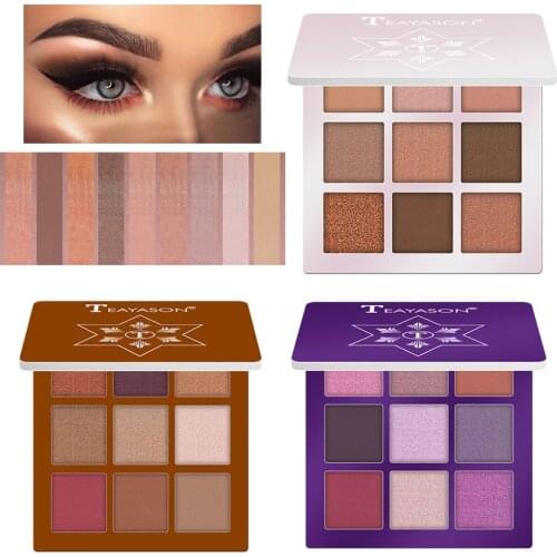 1Pcs 9 Colors Eyeshadow Palette Professional Makeup Powder Palette Cosmetics Perfect Color Eye Shadow Tray For Women Girls