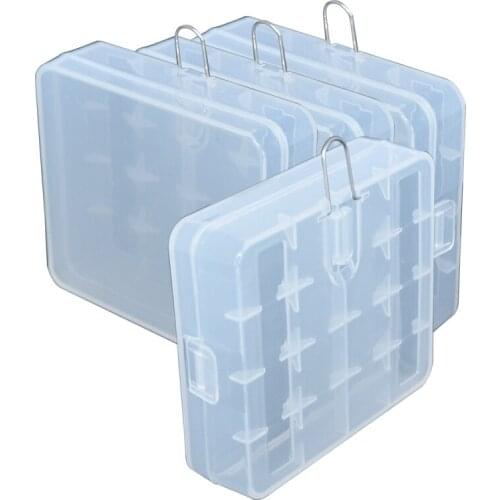20pcs/lot MasterFire Plastic Transparent Battery Holder 4 x 18650 Batteries Case Holder Storage Box 18650 Battery Case Holder