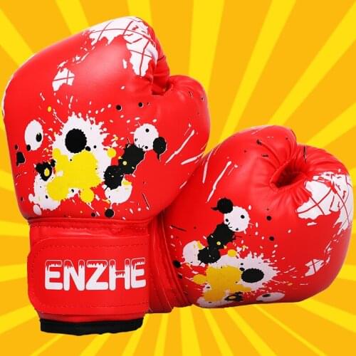 Pu Kids Children Graffiti Boxing Gloves Training Age 4-13 Years youth carton boxing sandbag gloves for children and adult gift