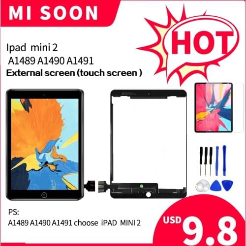 For iPad mini 2 A1489 A1490 A1491 LCD External Screen Diaplay 100% No Dead Pixel Replacement Disassemble with tools