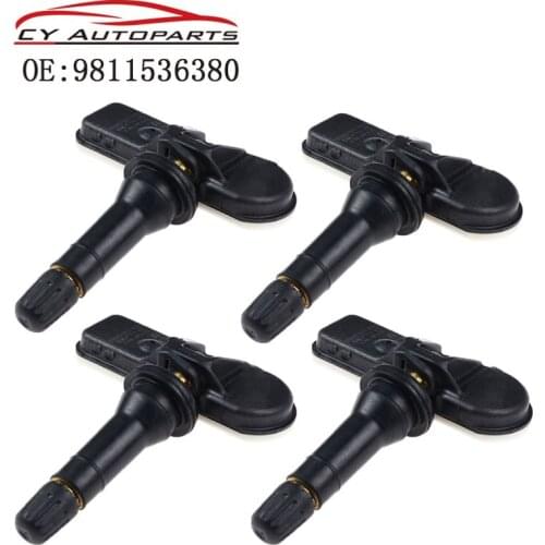 YAOPEI 4PCS TPMS Sensor Tire Pressure Monitor Systems For Peugeot / Citroen OEM 9811536380 433MHZ