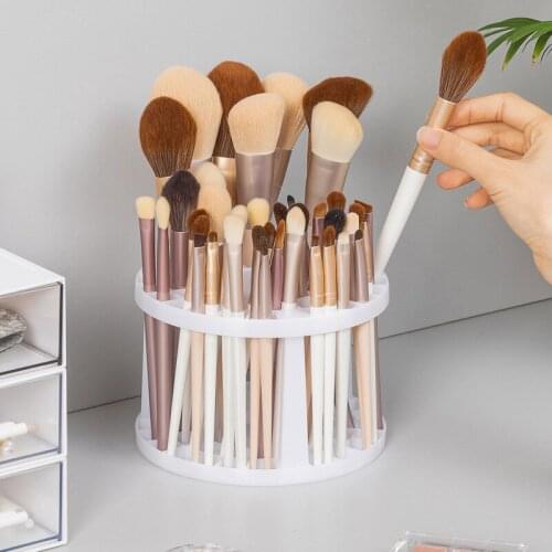 Makeup Brush Storage Rack Desktop Eyebrow Pencil Eyeliner Display Stand Rack Storage Box Pen Holder Office Stationery Supplies