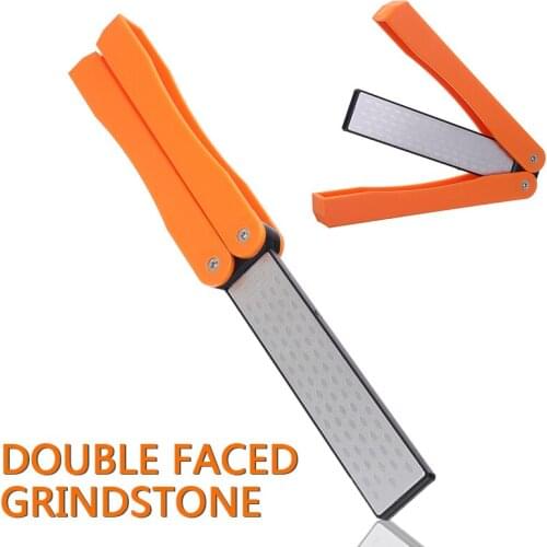 New Arrivals Double Sided Folding Diamond File Sharpener Scissors Tool Sharpening Stone Kitchenware Sharpener