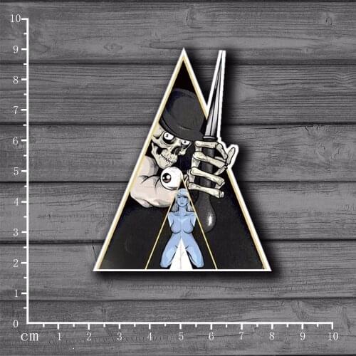 Vintage Clockwork Orange PVC Notebook Decal Sticker for DIY Macbook Laptop Cover Partial Stationery Sticker[Single]