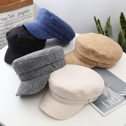 Vintage Solid Color Women Newsboy Caps Autumn Winter Warm Octagonal Hats Girls Korean Fashion Soft Linen Ladies Artist Beret