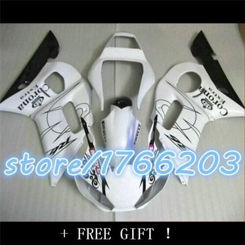 High Grade White Fairing for YZF-R6 98-02 YZF R6 98 99 00 01 02 YZFR6 R6 1998-2002 1998 2002BBF