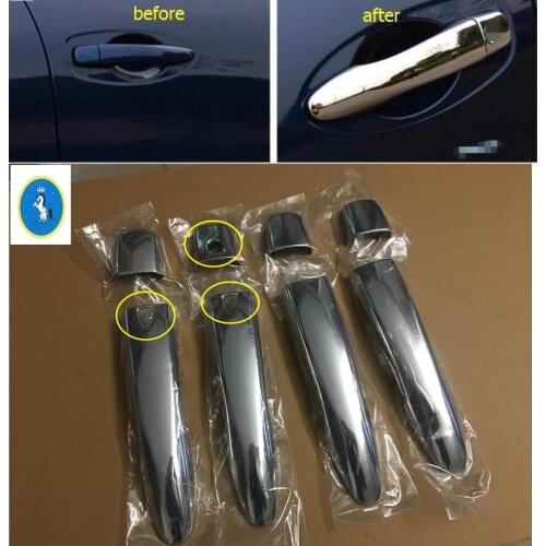 Yimaautotrims Auto Accessory Door Handle Plate Catch Cover Trim A Set For Renault KADJAR 2016 2017 2018 Accessories ABS Chrome