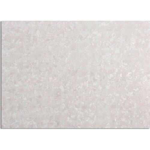 Musiclily 20x25cm Blanks Acoustic Guitar Pickguard Material Self Adhesive Scratch Plate Sheet, White Pearl